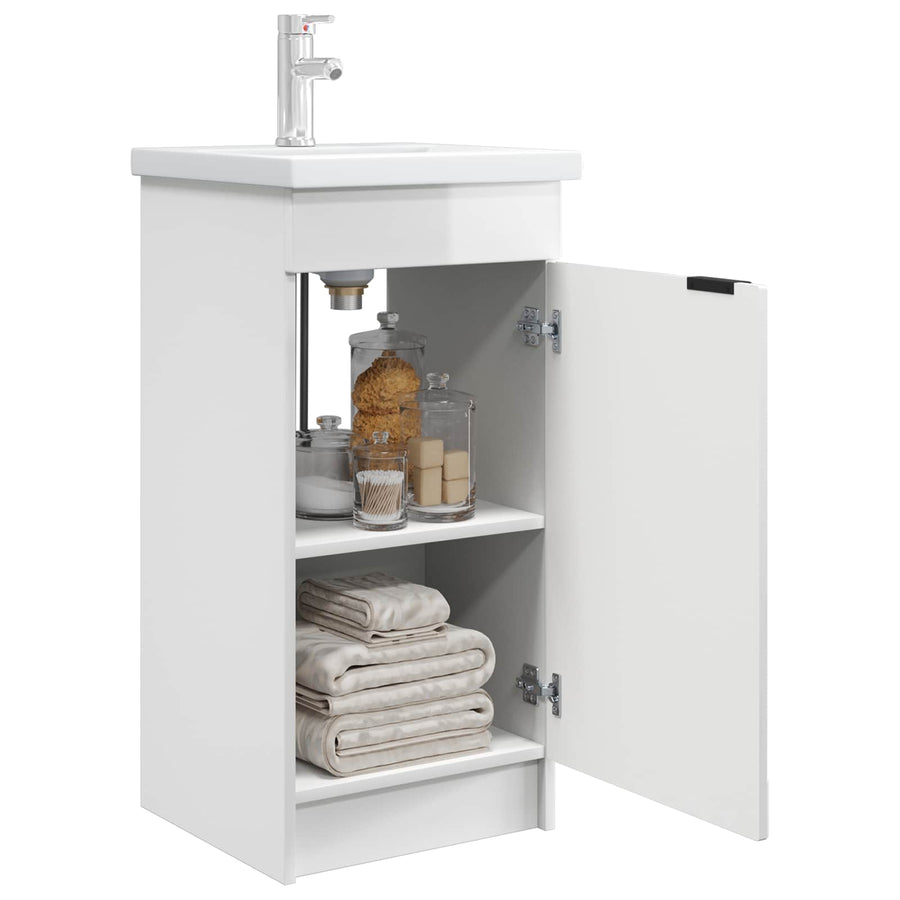 Badkamermeubel met Wasbak Hoogglans Wit 42 x 40 x 84,5 cm