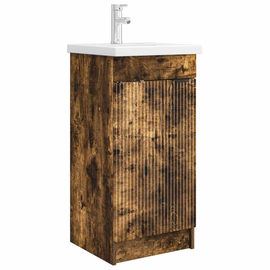 Badkamermeubel met Wasbak Gerookt eiken 42 x 40 x 84,5 cm