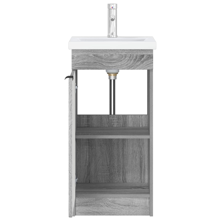 Badkamermeubel met Wasbak Grijs Sonoma 42 x 40 x 84,5 cm