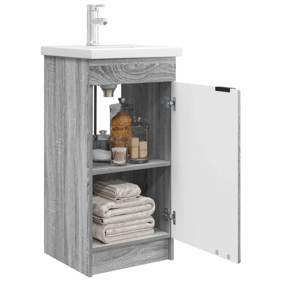 Badkamermeubel met Wasbak Grijs Sonoma 42 x 40 x 84,5 cm