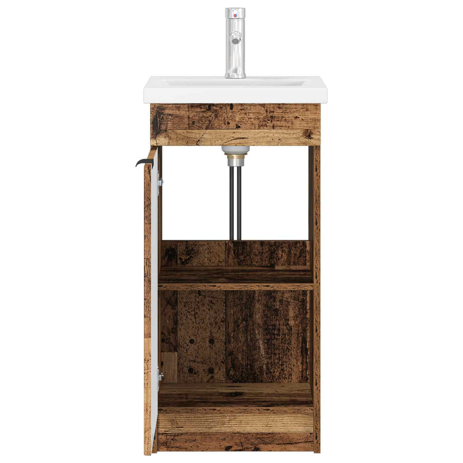 Badkamermeubel met Wasbak Oud hout 42 x 40 x 84,5 cm