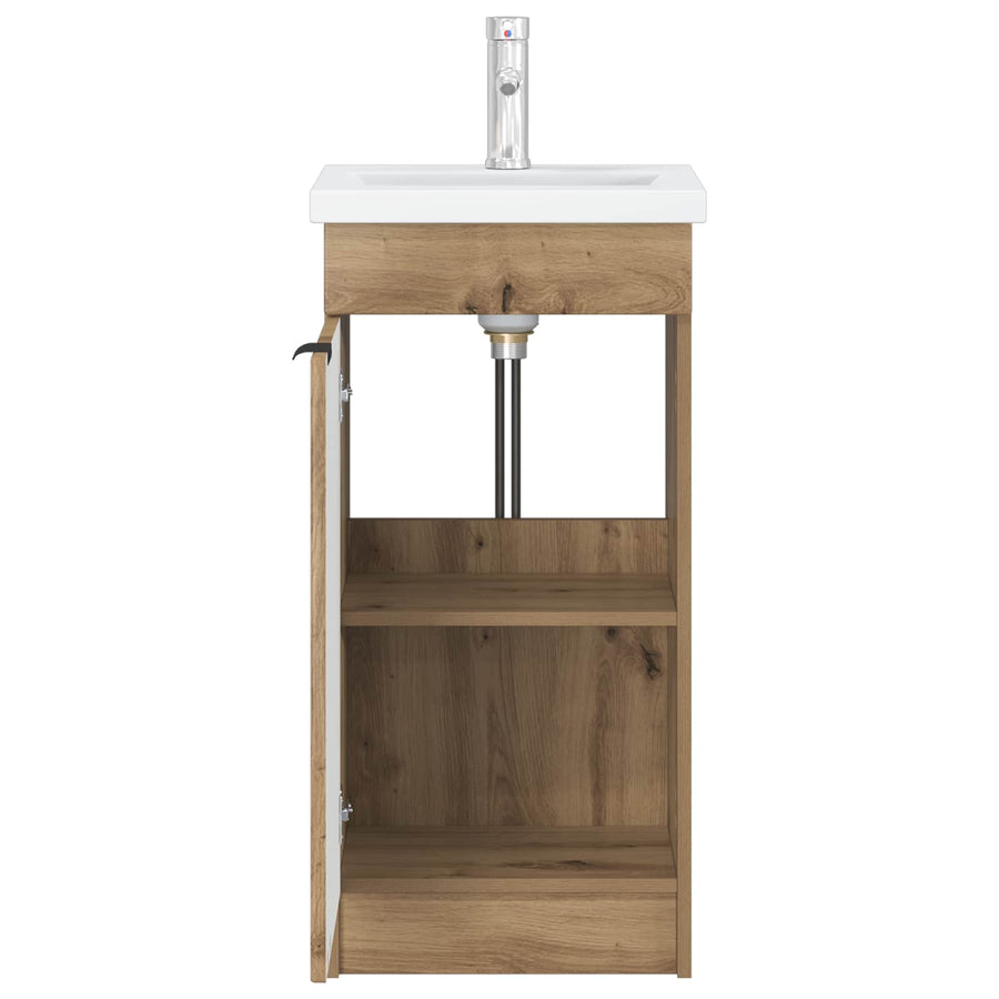 Badkamermeubel met Wasbak Artisanaal eiken 42 x 40 x 84,5 cm