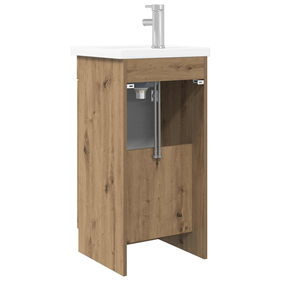 Badkamermeubel met Wasbak Artisanaal eiken 42 x 40 x 84,5 cm