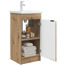Badkamermeubel met Wasbak Artisanaal eiken 42 x 40 x 84,5 cm