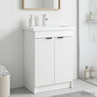 Badkamerkast onder wastafel 56x37,5x81 cm wit