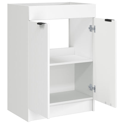 Badkamer onder wastafel kast Wit 56 x 37,5 x 81 cm Bewerkt hout