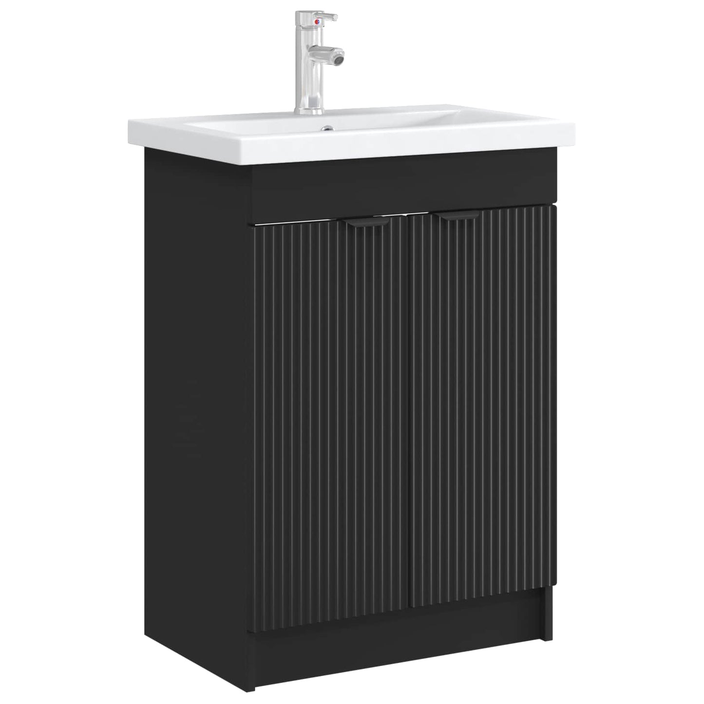Badkamer onder wastafel kast Zwart 56 x 37,5 x 81 cm