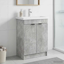 Badkamer onder wastafel kast Betongrijs 56 x 37,5 x 81 cm