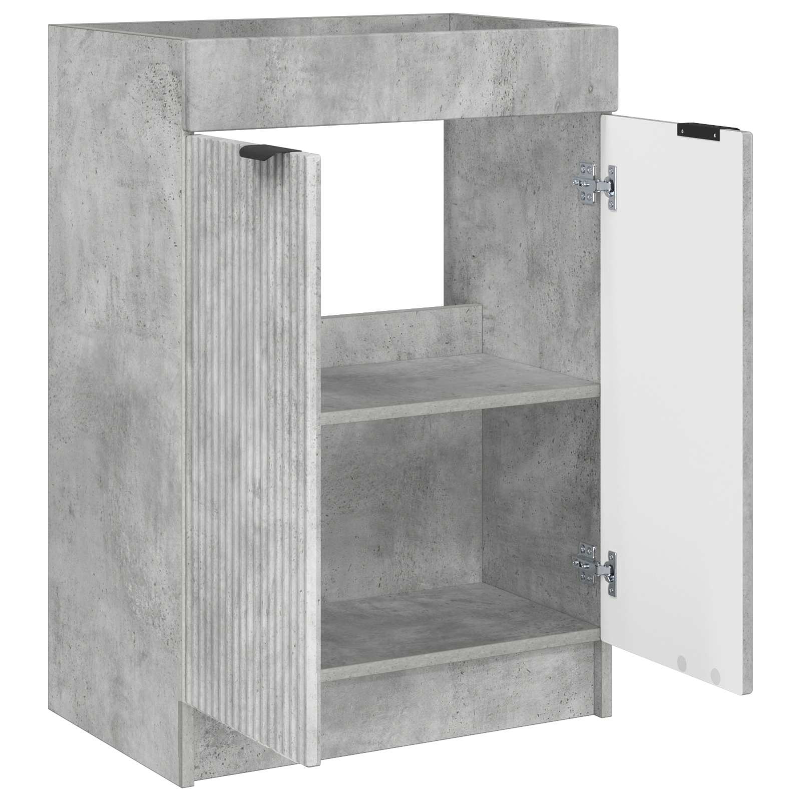 Badkamer onder wastafel kast Betongrijs 56 x 37,5 x 81 cm
