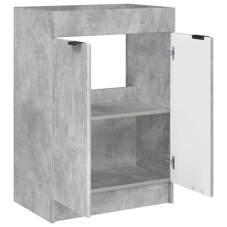 Badkamer onder wastafel kast Betongrijs 56 x 37,5 x 81 cm