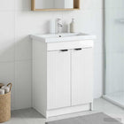 Badkamerkast onder wastafel 56x37,5x81 cm hoogglans wit