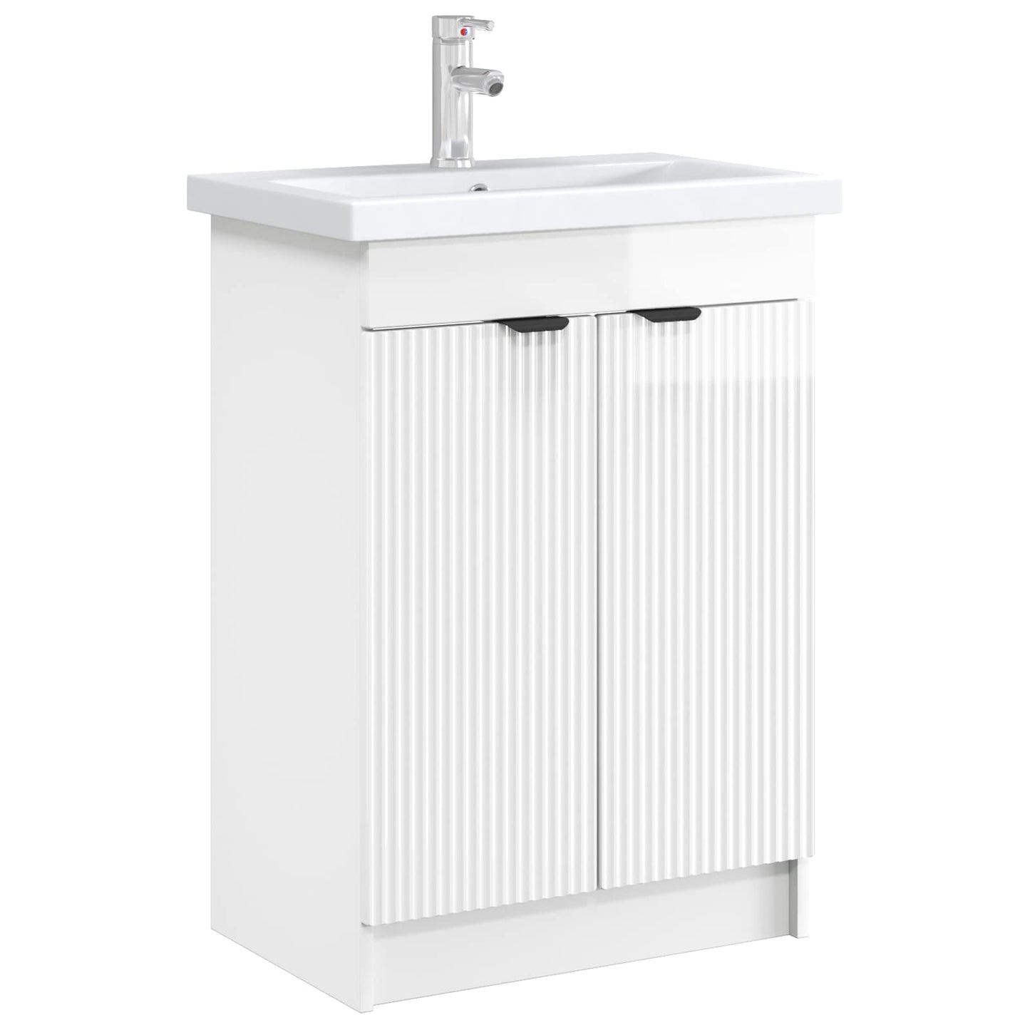 Badkamer onder wastafel kast Hoogglans Wit 56 x 37,5 x 81 cm