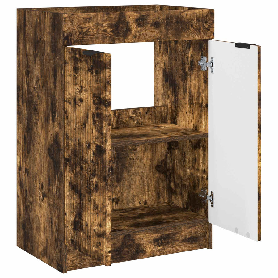 Badkamer onder wastafel kast Gerookt eiken 56 x 37,5 x 81 cm