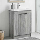 Badkamerkast onder wastafel 56x37,5x81 cm grijs Sonoma