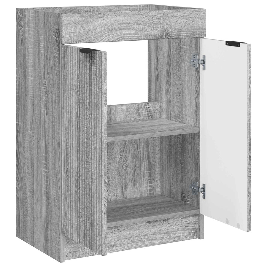 Badkamer onder wastafel kast Grijs Sonoma 56 x 37,5 x 81 cm