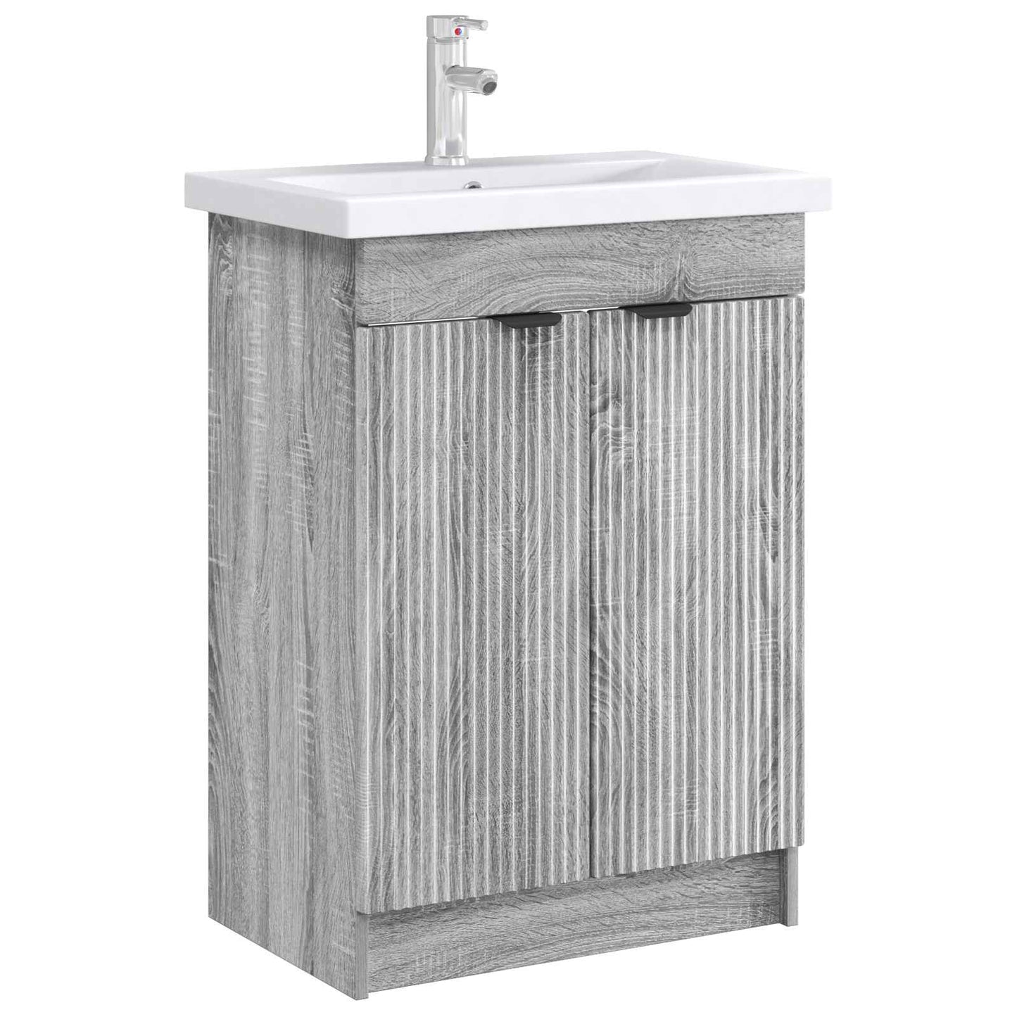 Badkamer onder wastafel kast Grijs Sonoma 56 x 37,5 x 81 cm