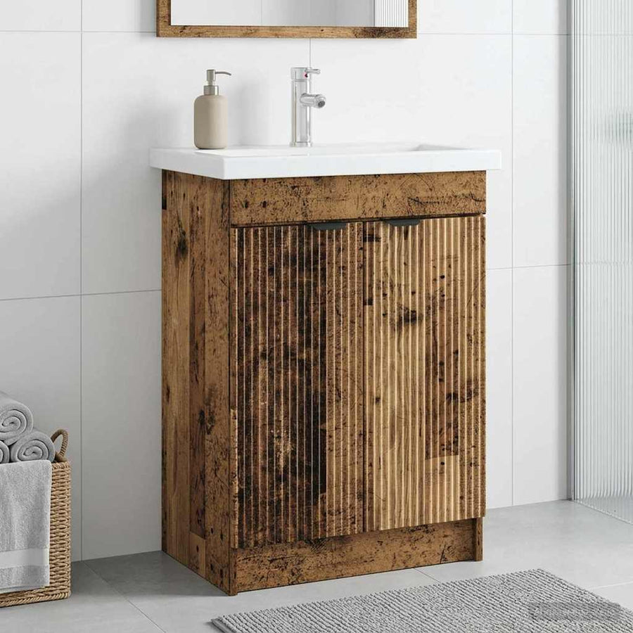 Badkamer onder wastafel kast Oud hout 56 x 37,5 x 81 cm