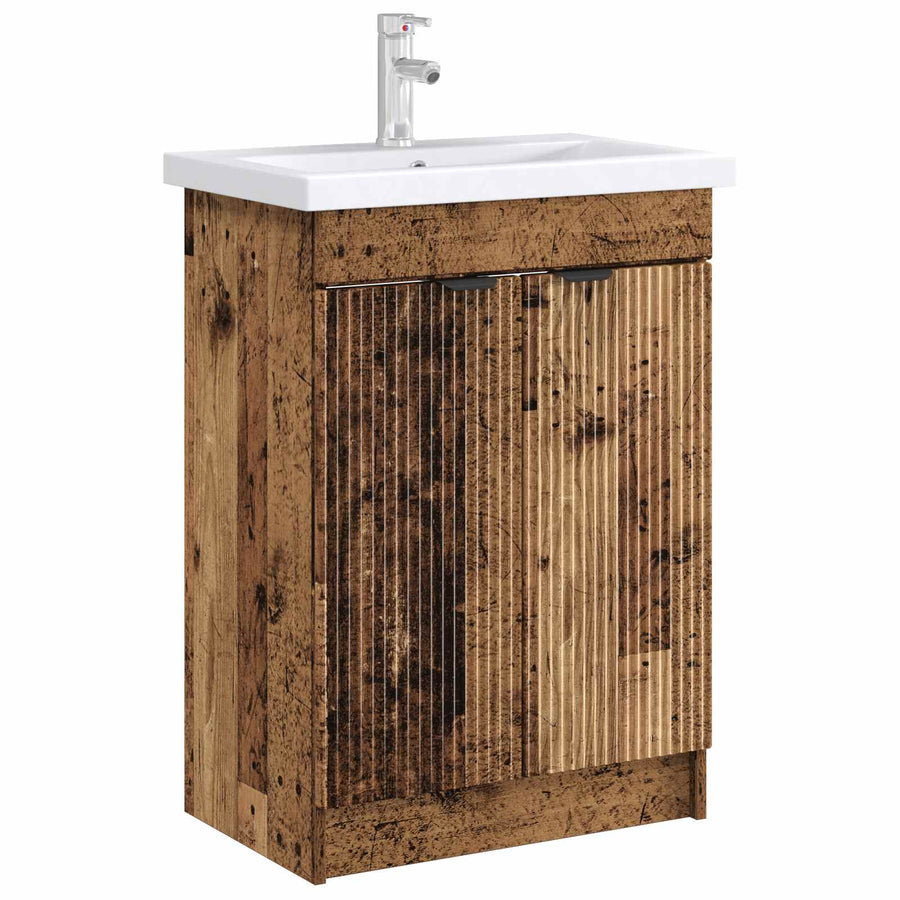 Badkamer onder wastafel kast Oud hout 56 x 37,5 x 81 cm