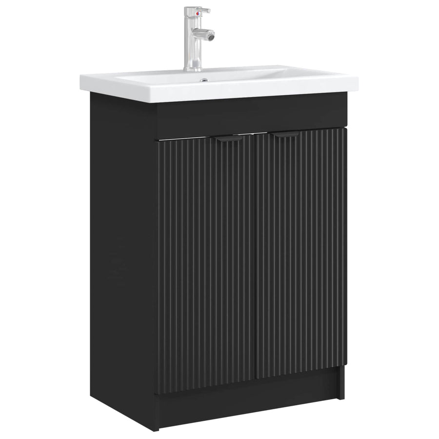 Badkamer onder wastafel kast Zwart 78,5 x 37,5 x 81 cm