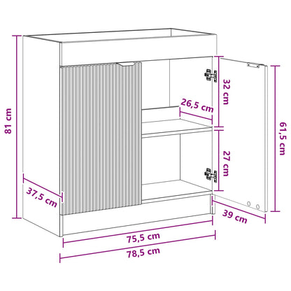 Badkamer onder wastafel kast Sonoma Eiken 78,5 x 37,5 x 81 cm