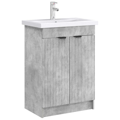 Badkamer onder wastafel kast Betongrijs 78,5 x 37,5 x 81 cm