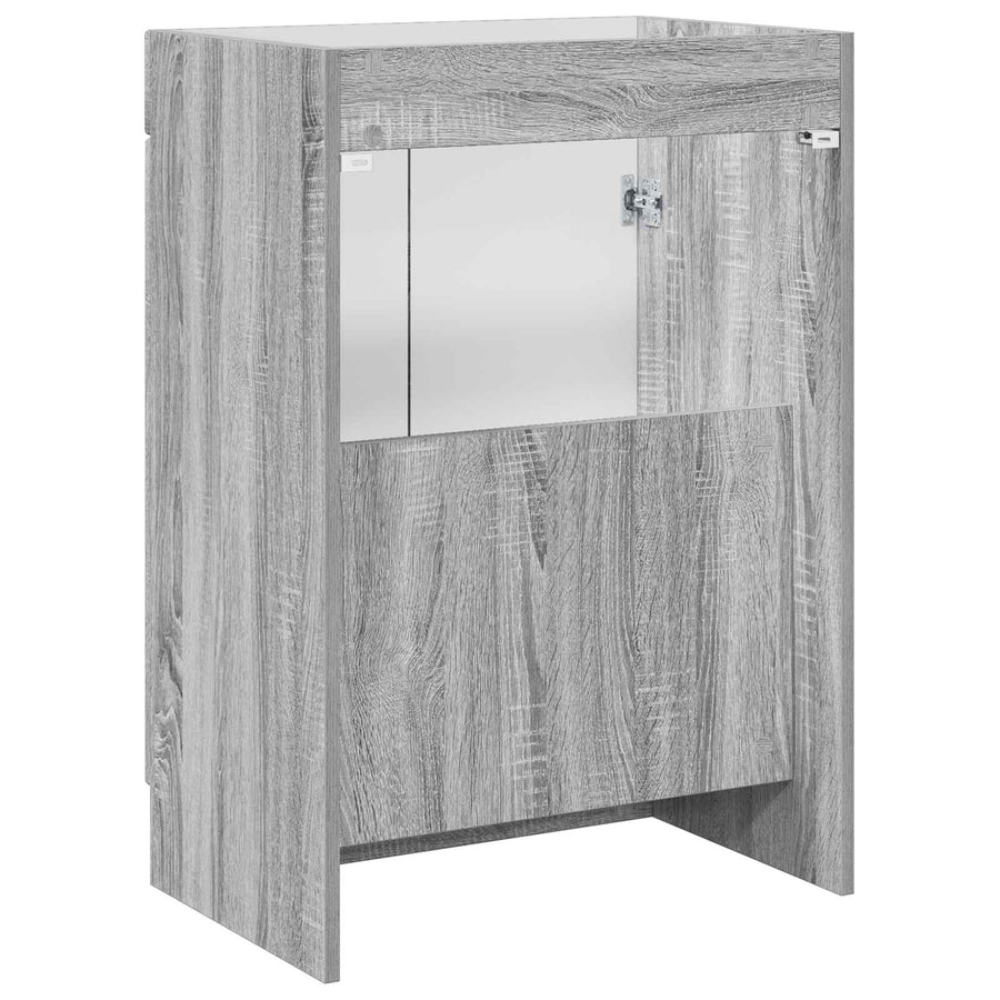Badkamer onder wastafel kast Grijs Sonoma 78,5 x 37,5 x 81 cm