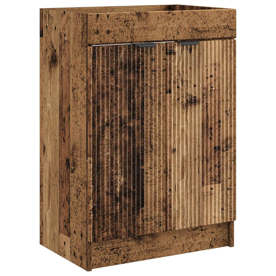 Badkamer onder wastafel kast Oud hout 78,5 x 37,5 x 81 cm
