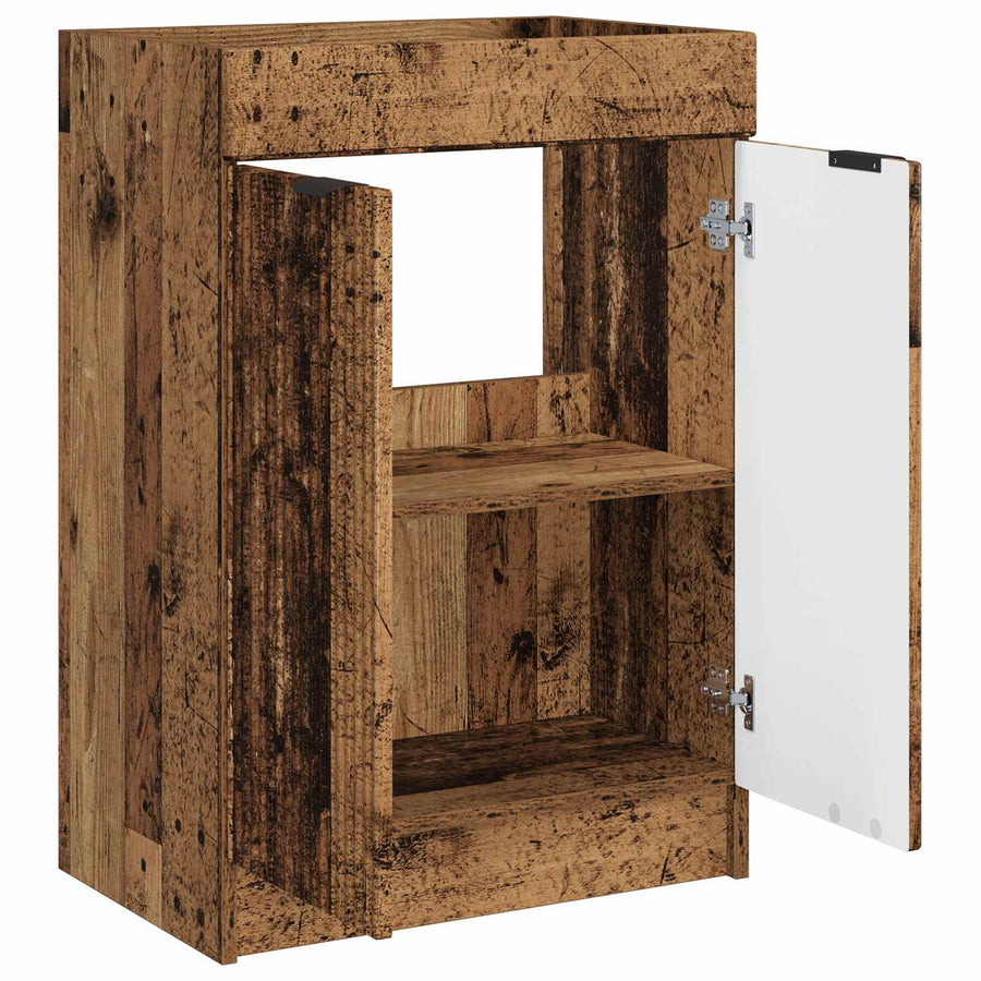 Badkamer onder wastafel kast Oud hout 78,5 x 37,5 x 81 cm
