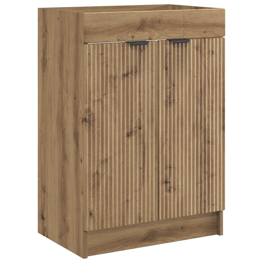 Badkamer onder wastafel kast Artisanaal eiken