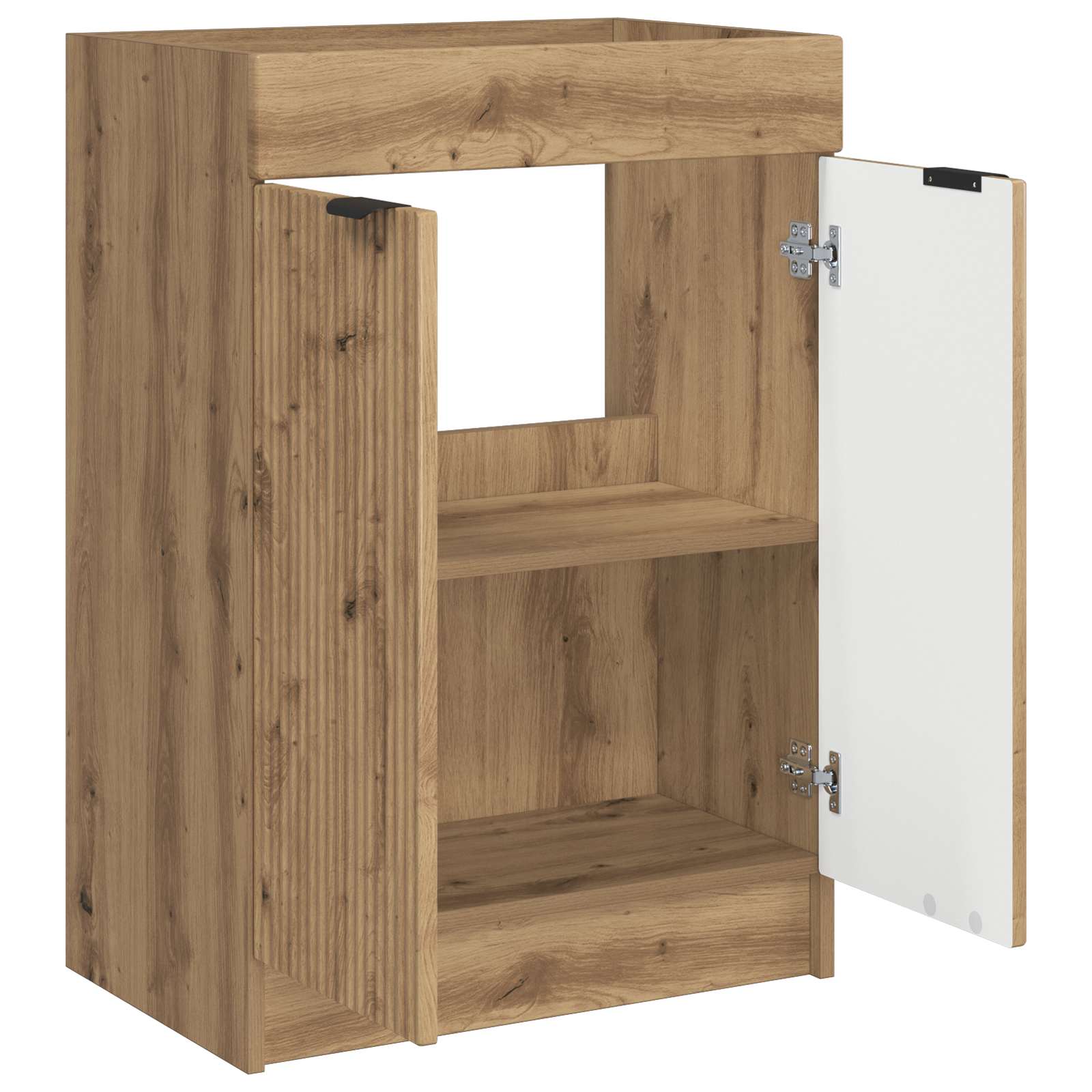 Badkamer onder wastafel kast Artisanaal eiken