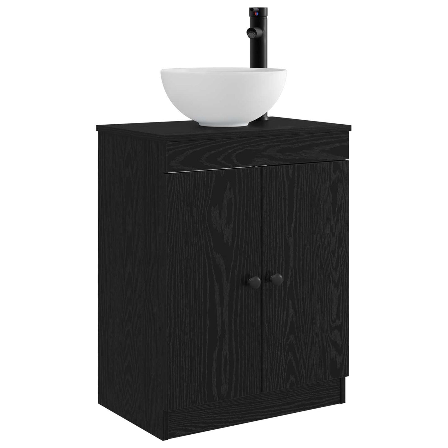 Badkamermeubel met Wasbak Zwart 54 x 35 x 83 cm Bewerkt hout