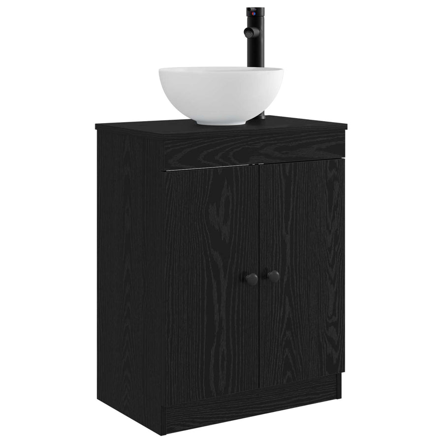 Badkamermeubel met Wasbak Zwart 54 x 35 x 83 cm Bewerkt hout