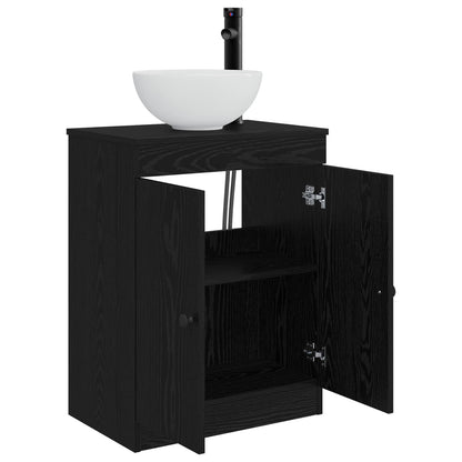 Badkamermeubel met Wasbak Zwart 54 x 35 x 83 cm Bewerkt hout