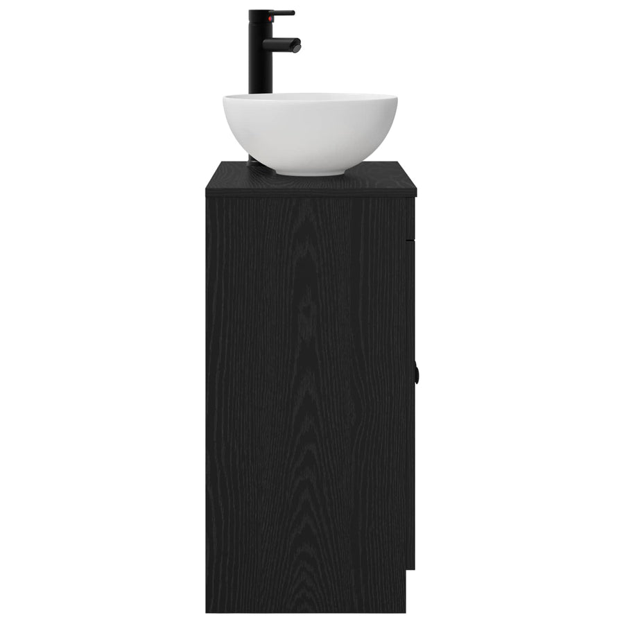 Badkamermeubel met Wasbak Zwart 54 x 35 x 83 cm Bewerkt hout