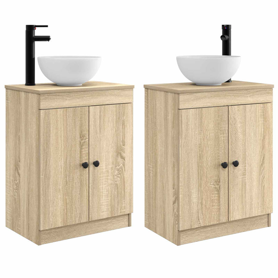 Badkamermeubel met Wasbak Sonoma Eiken 54 x 35 x 83 cm