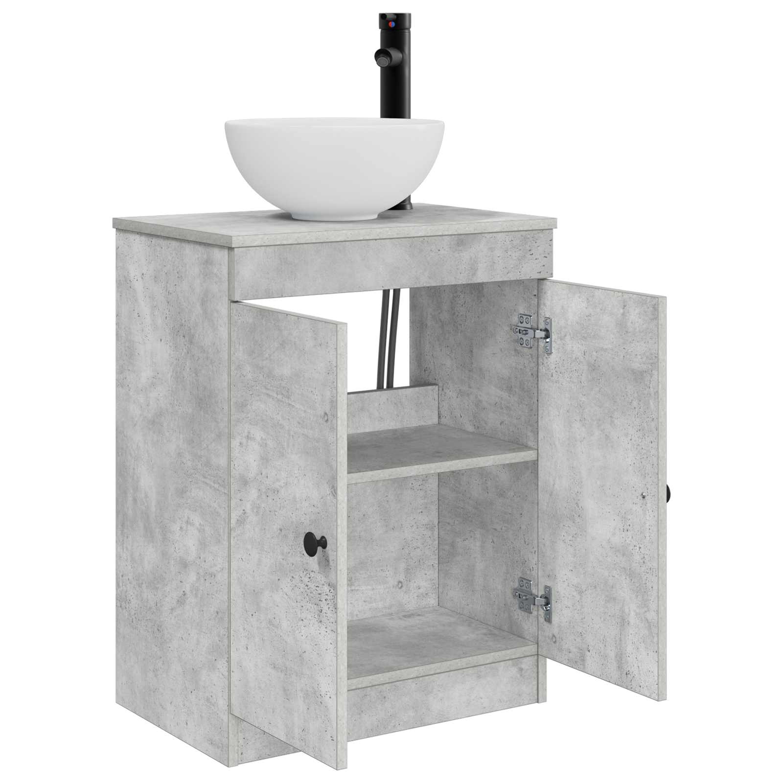 Badkamermeubel met Wasbak Betongrijs 54 x 35 x 83 cm