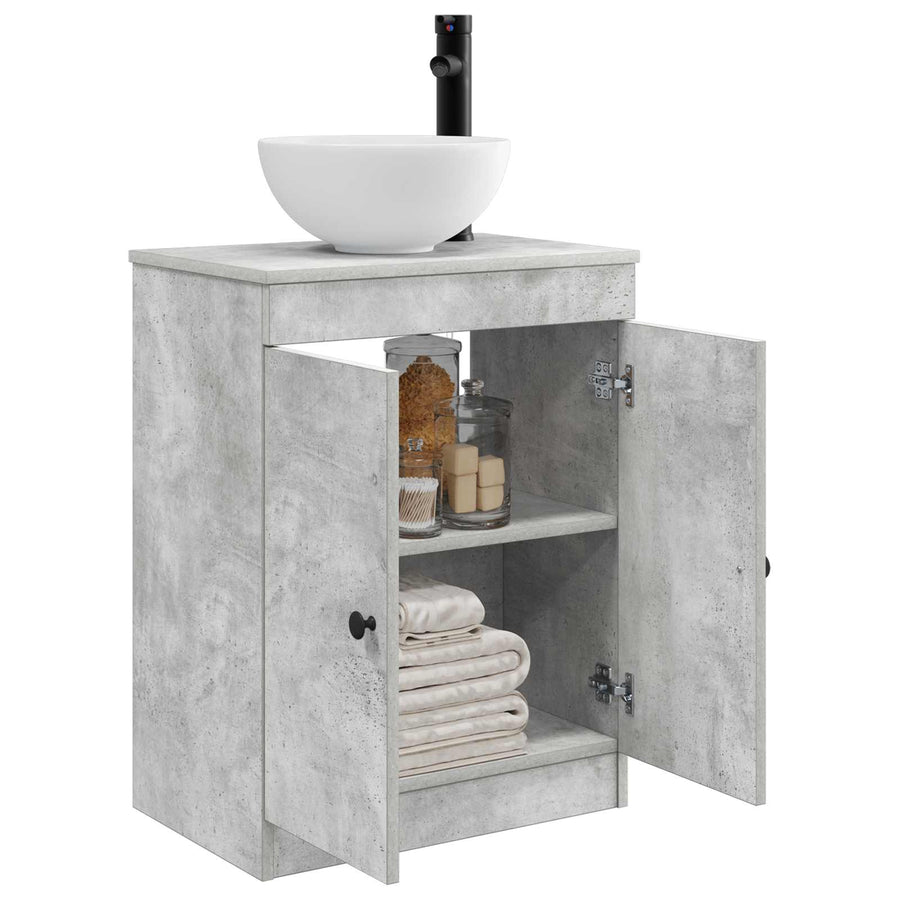 Badkamermeubel met Wasbak Betongrijs 54 x 35 x 83 cm