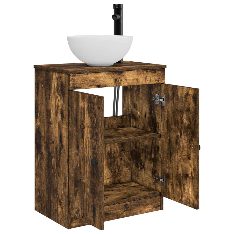 Badkamermeubel met Wasbak Gerookt eiken 54 x 35 x 83 cm