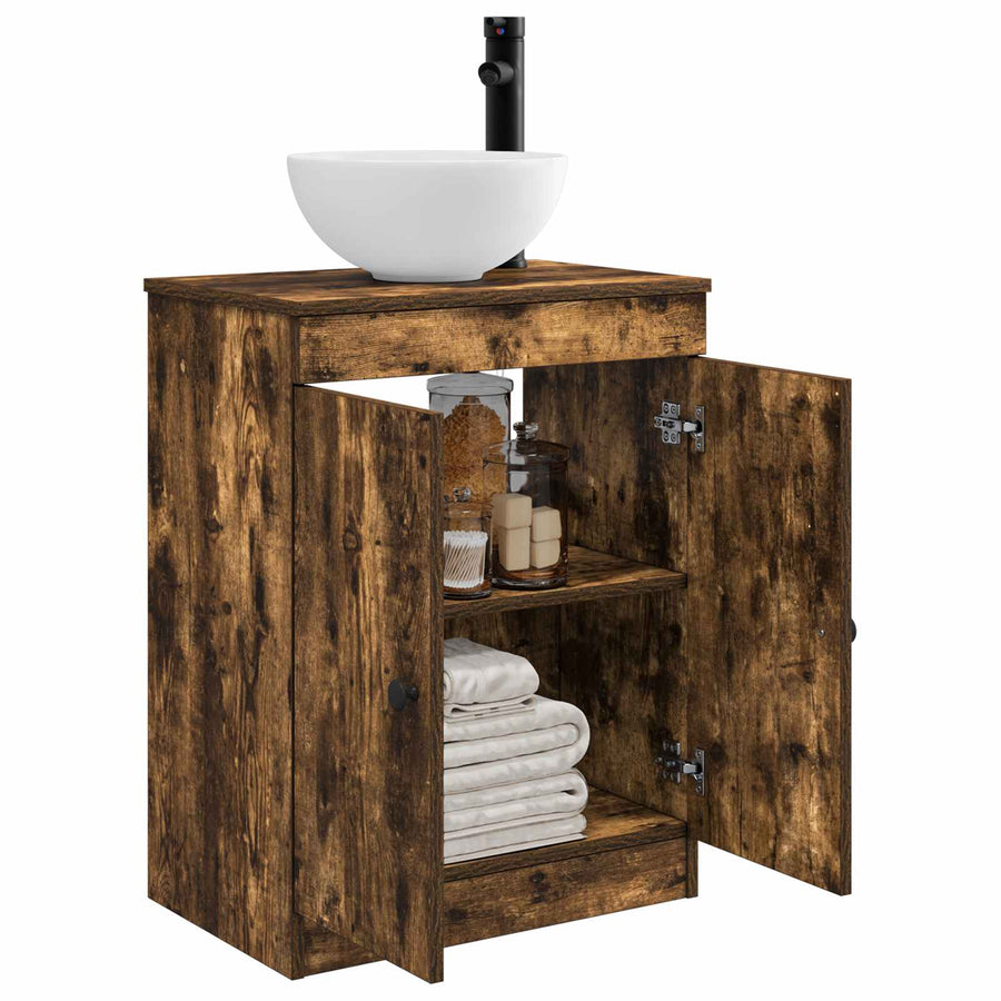Badkamermeubel met Wasbak Gerookt eiken 54 x 35 x 83 cm