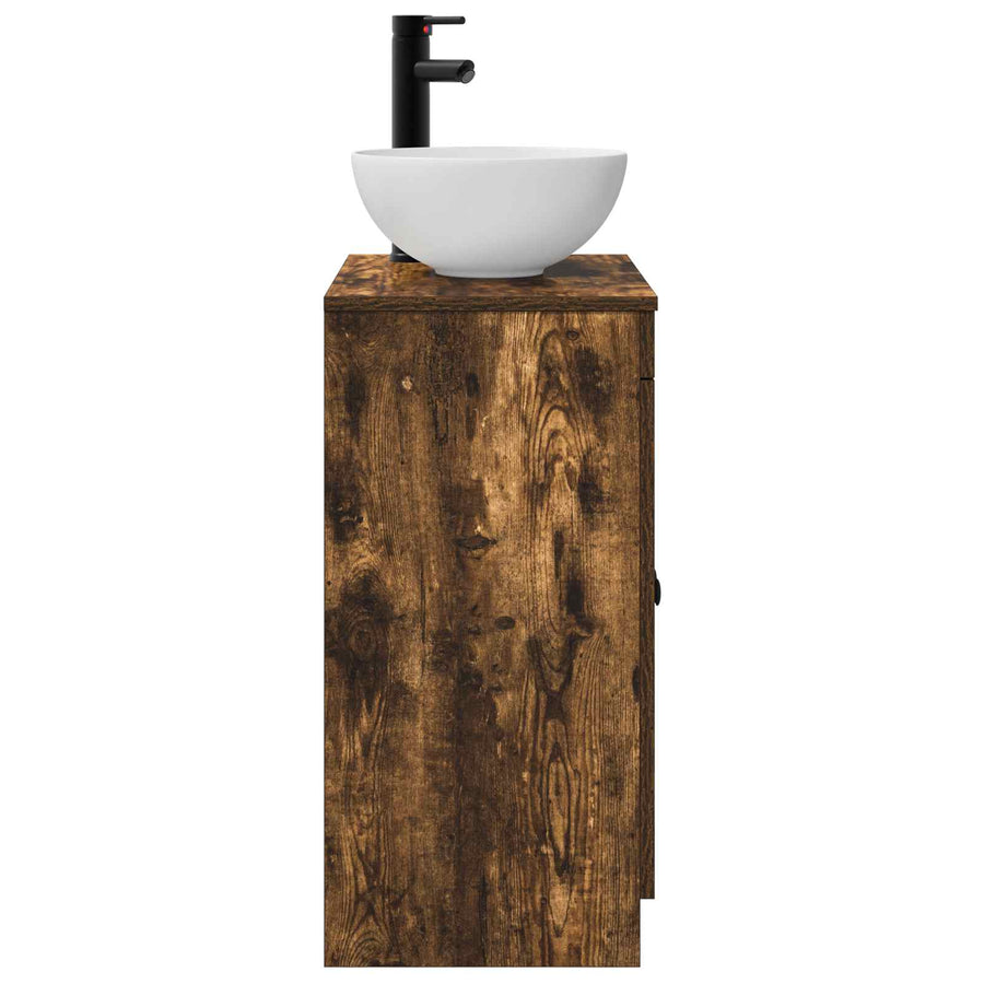 Badkamermeubel met Wasbak Gerookt eiken 54 x 35 x 83 cm