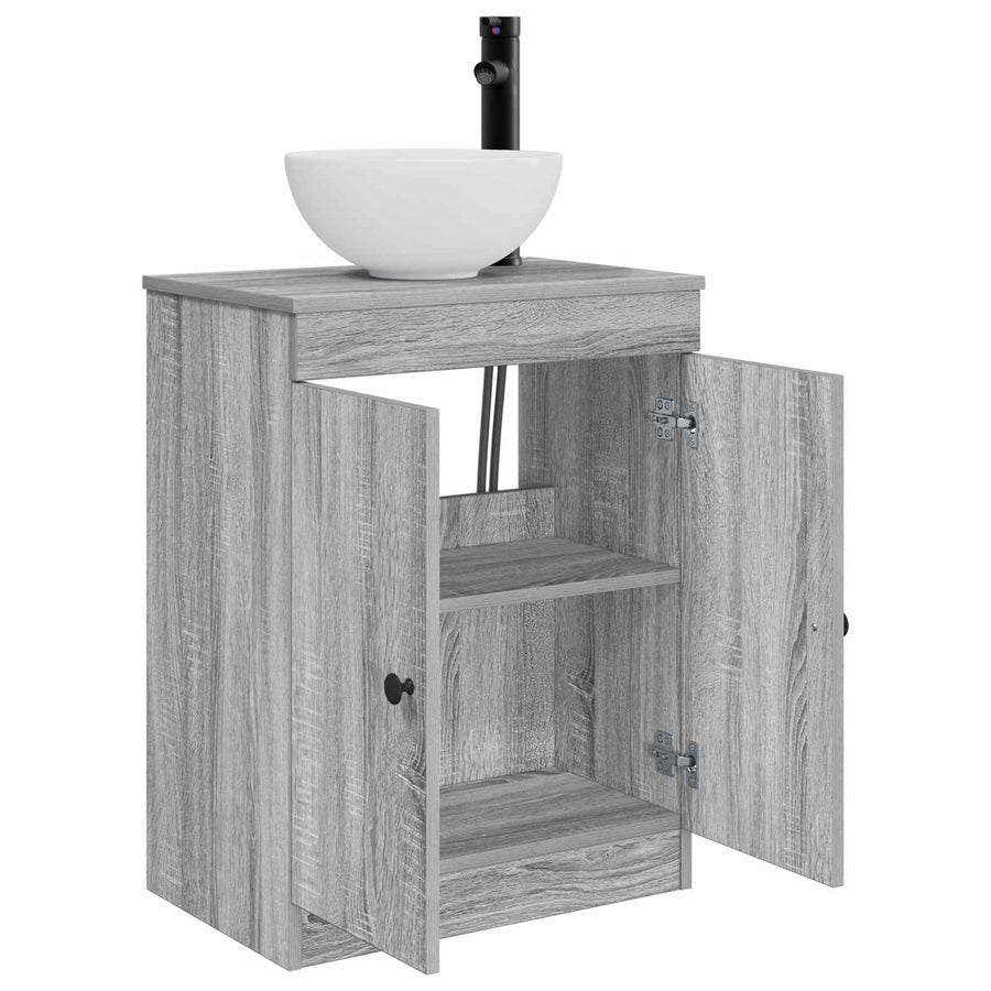 Badkamermeubel met Wasbak Grijs Sonoma 54 x 35 x 83 cm