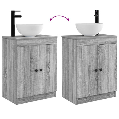 Badkamermeubel met Wasbak Grijs Sonoma 54 x 35 x 83 cm