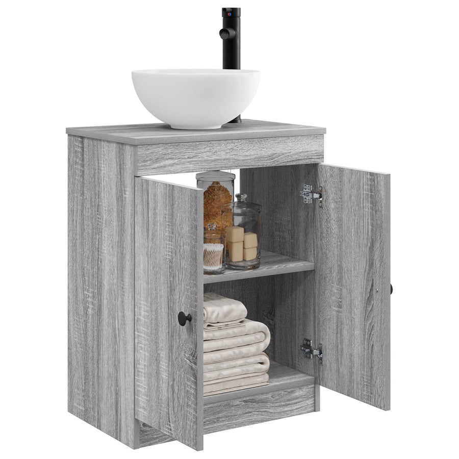 Badkamermeubel met Wasbak Grijs Sonoma 54 x 35 x 83 cm
