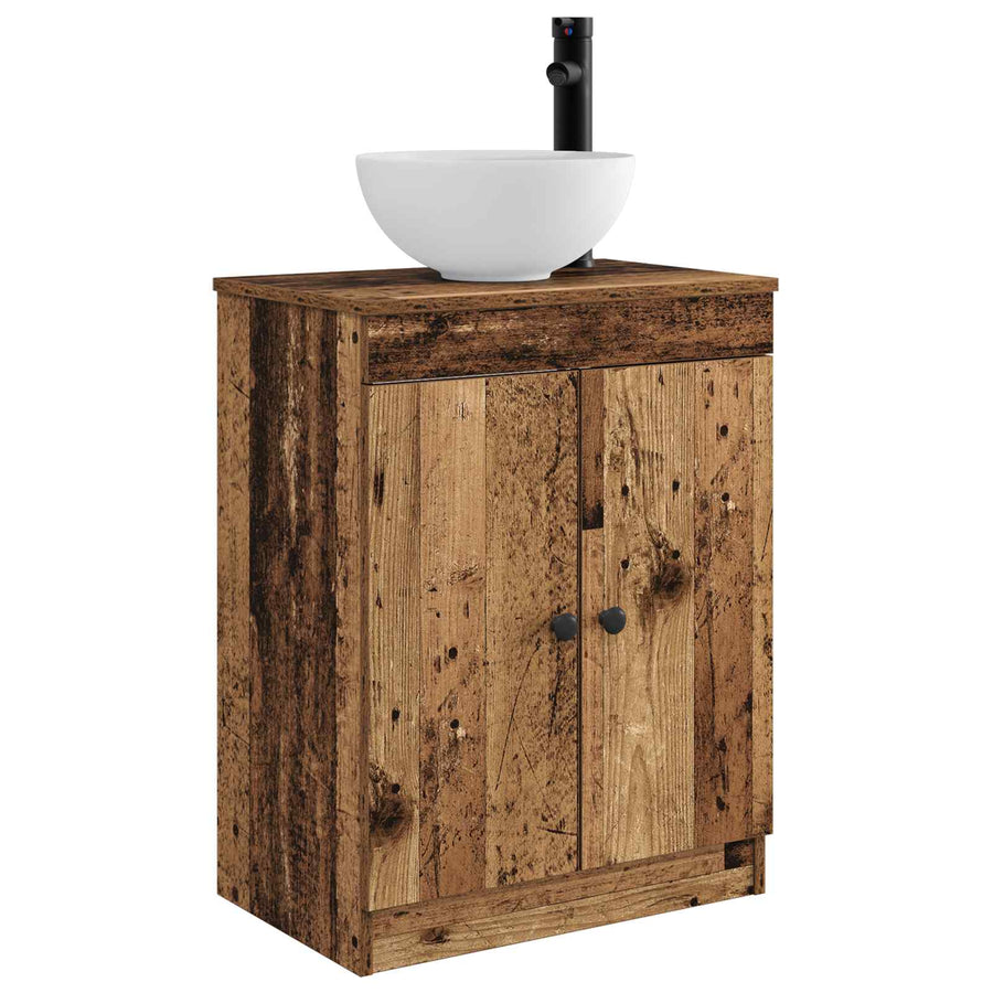 Badkamermeubel met Wasbak Oud hout 54 x 35 x 83 cm Bewerkt hout