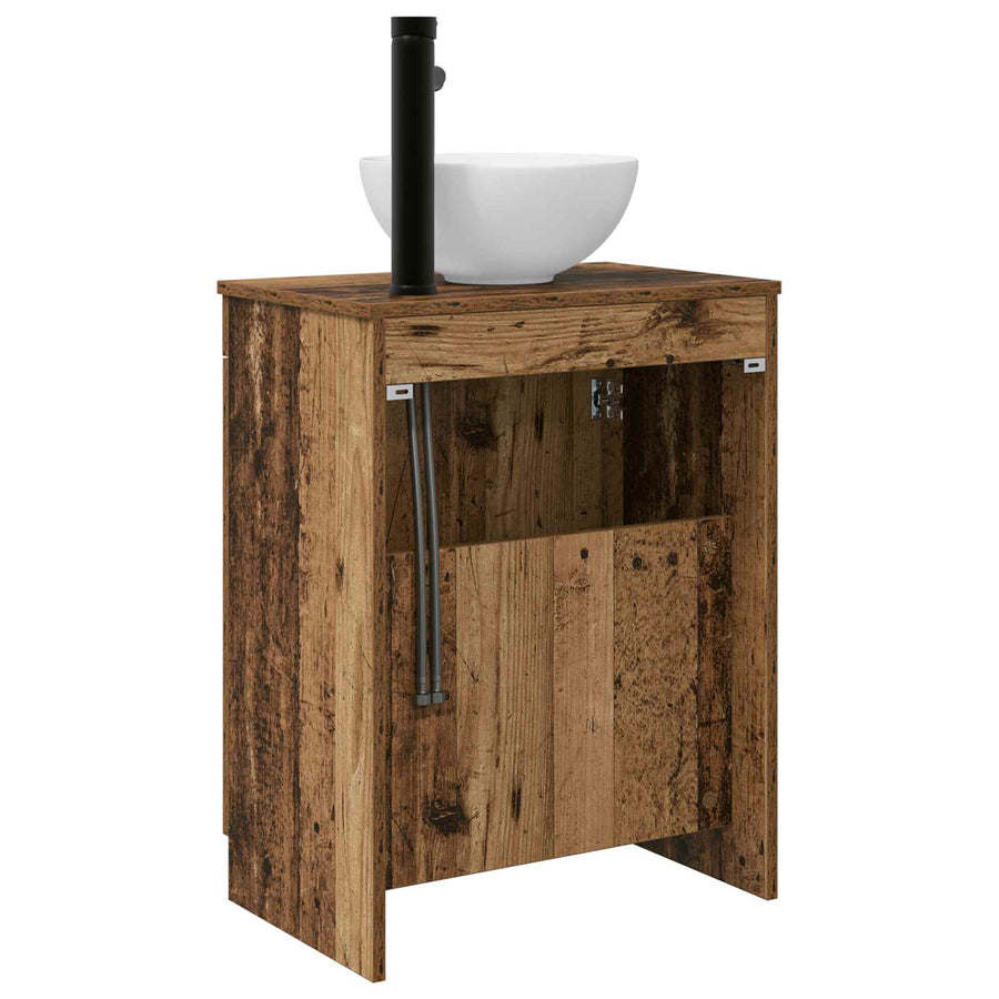 Badkamermeubel met Wasbak Oud hout 54 x 35 x 83 cm Bewerkt hout