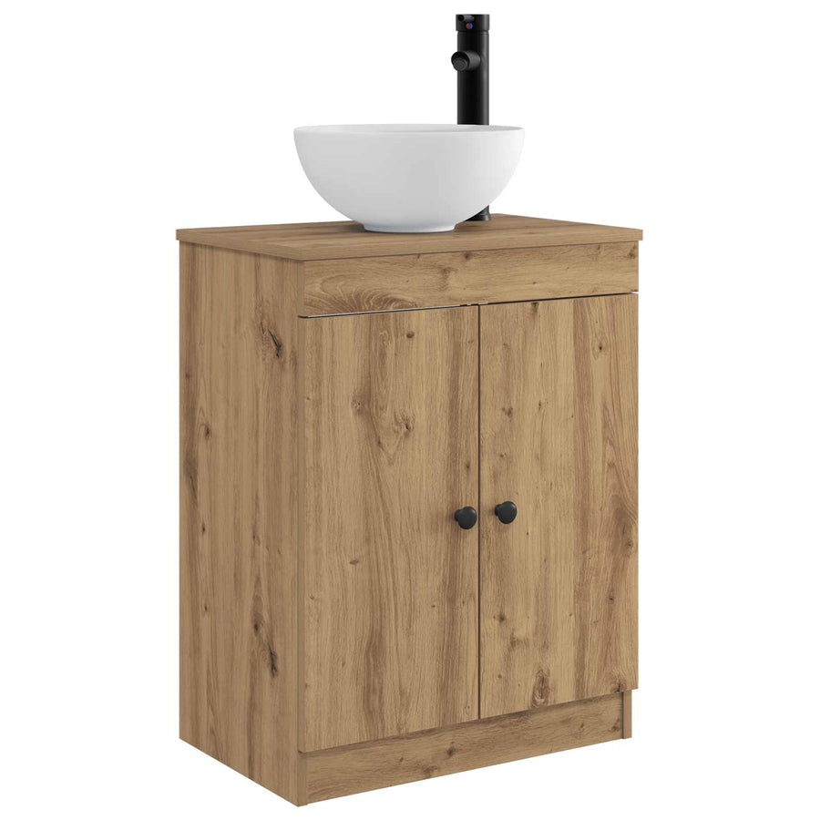 Badkamermeubel met Wasbak Artisanaal eiken 54 x 35 x 83 cm
