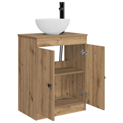 Badkamermeubel met Wasbak Artisanaal eiken 54 x 35 x 83 cm