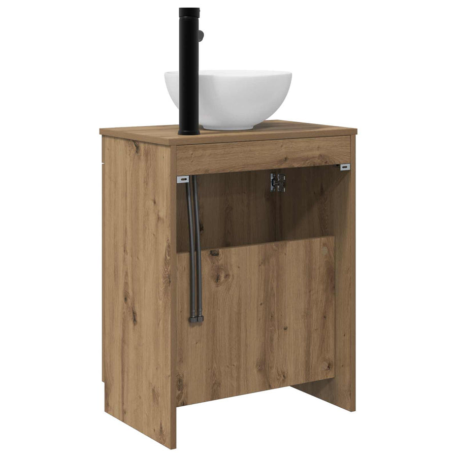 Badkamermeubel met Wasbak Artisanaal eiken 54 x 35 x 83 cm