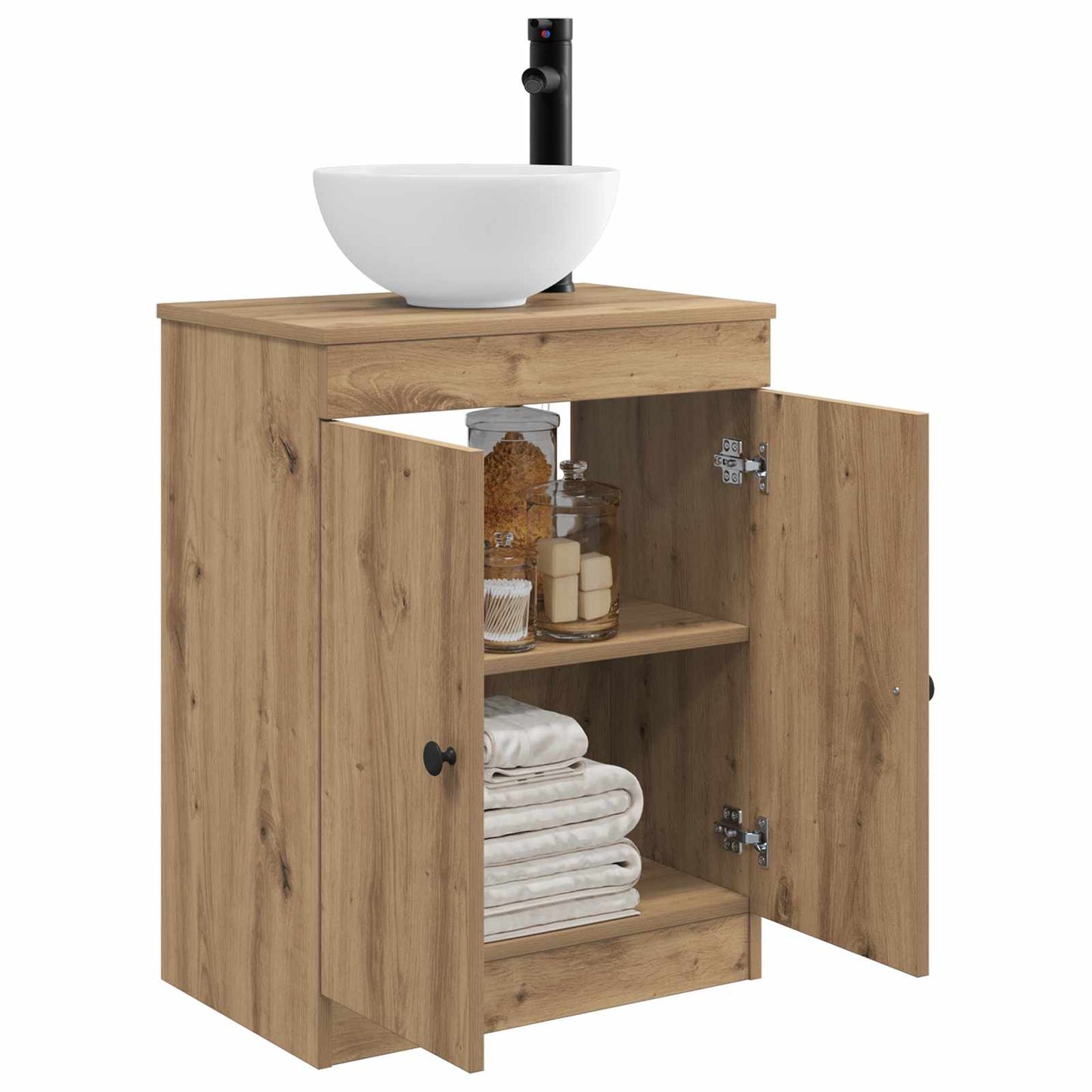 Badkamermeubel met Wasbak Artisanaal eiken 54 x 35 x 83 cm
