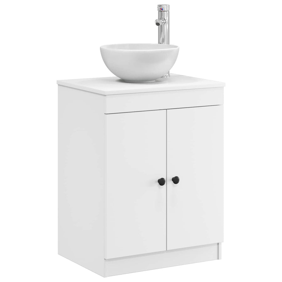 Badkamerkast Wit 54 x 41 x 70 cm Bewerkt hout